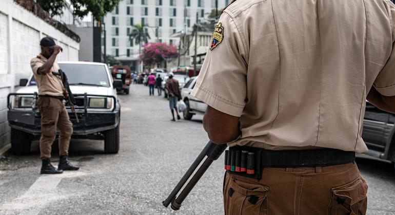 People are protesting on the streets of Port-au-Prince in crisis-torn Haiti.